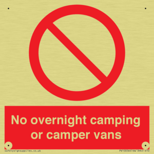 No overnight camping or camper vans